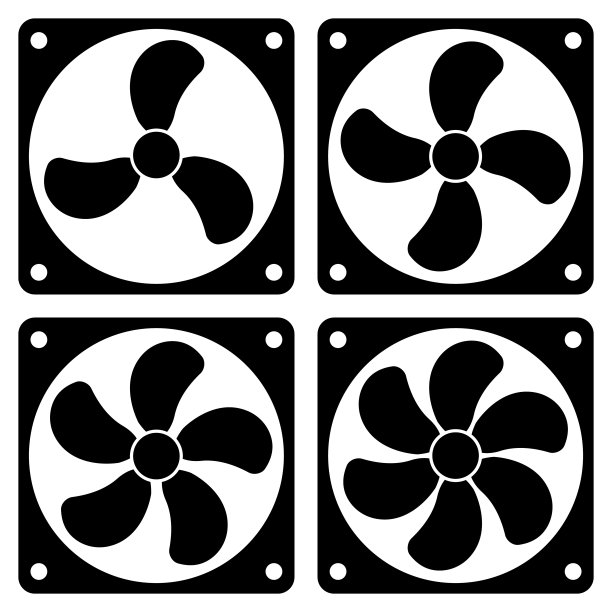 图标涡轮通风机，空气涡轮风扇，鼓风机压缩机冷却器图片下载