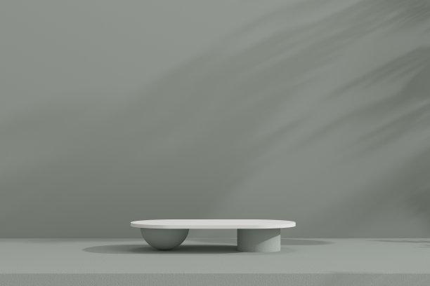 空的讲台。产品展示的现代最小展示场景图片下载