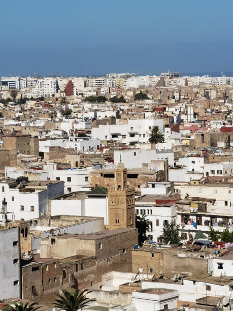 摩洛哥卡萨布兰卡的全景图片下载