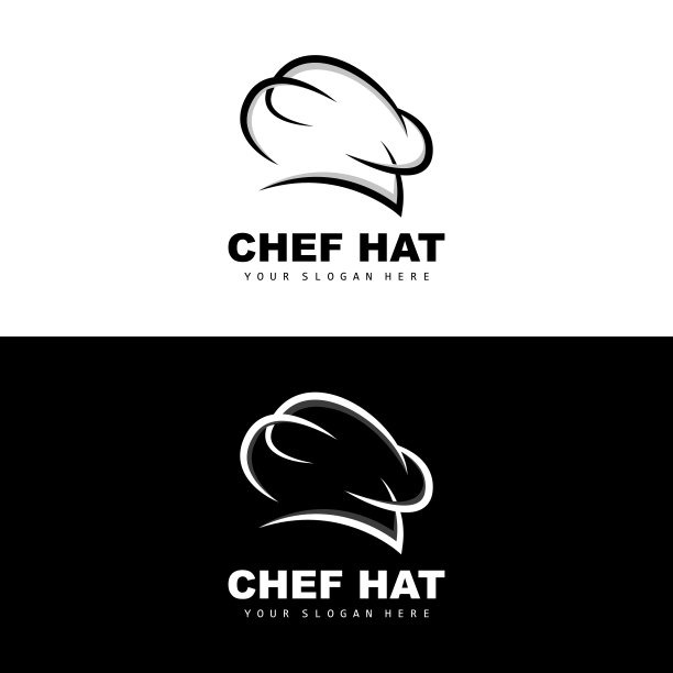 厨师帽子标志，餐厅厨师矢量，设计为餐厅，餐饮，熟食店，面包店图片下载
