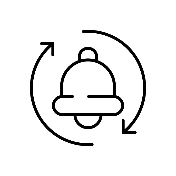 闹钟设置图标。计划，手表，24小时，全天候，手，时间表，早上，醒来，戒指，提醒，事件。时间管理的概念。白色背景上的矢量线图标图片下载