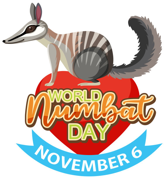 世界Numbat日旗帜标志图片下载