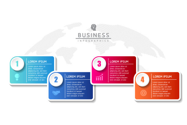 连接步骤业务信息图模板图片下载