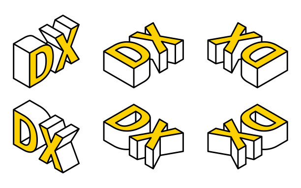 简单的3D和立体字符集的DX图片下载