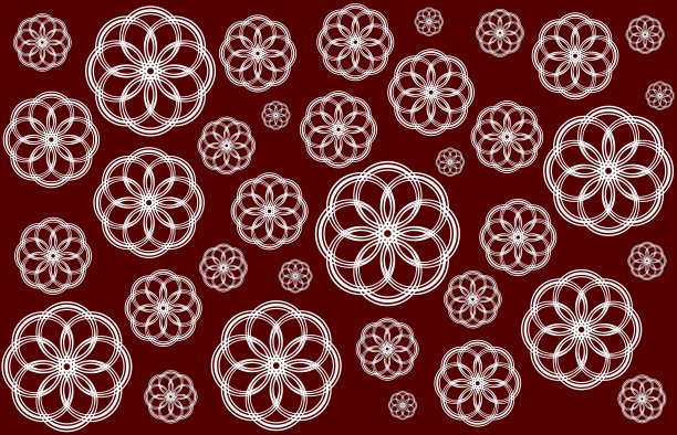 风格化的花卉图案。图片下载