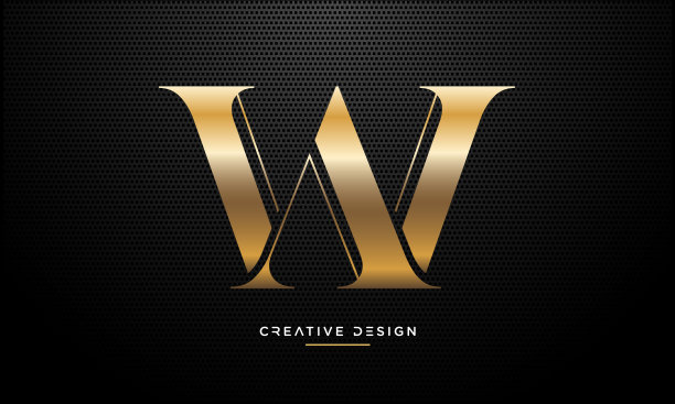 字母图标现代标志WA或AW字母组合图片下载