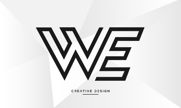 字母图标标志WE或EW字母组合图片下载