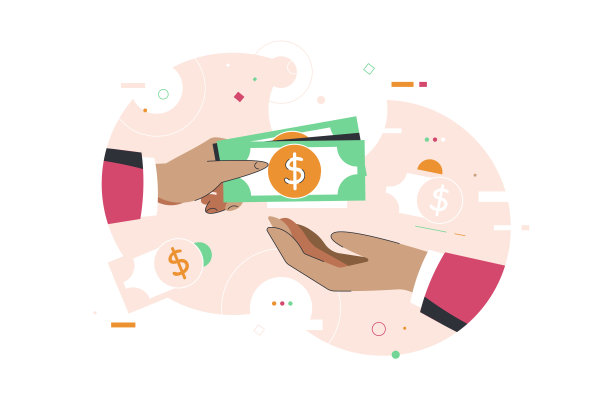 付钱的时候，把账单拿在手里。图片下载