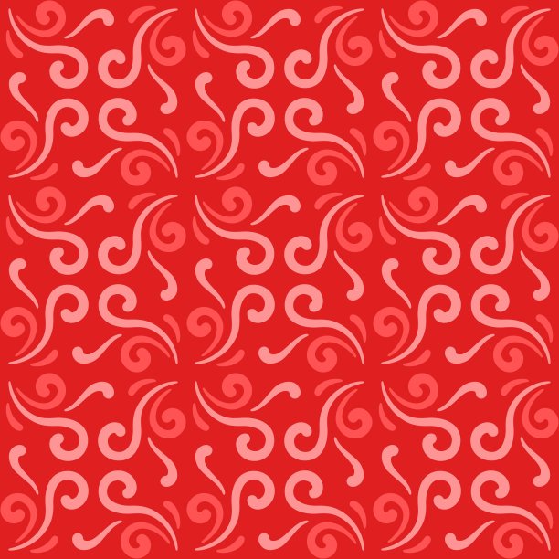 传统风格的无缝瓷砖图案。简单抽象的螺旋形状。平面矢量图形。图片下载