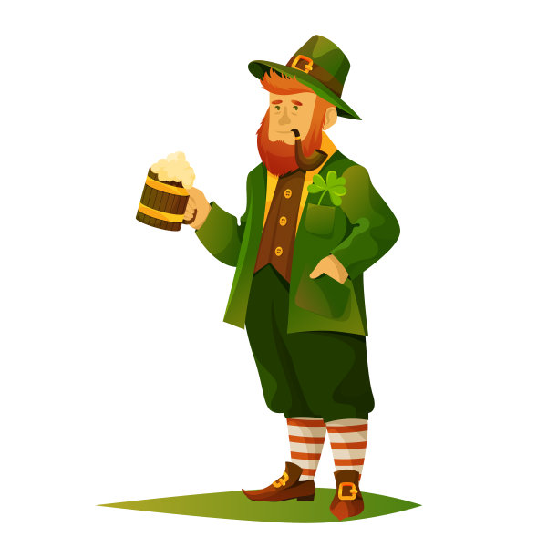 圣帕特里克，圣帕特里克人物，矢量横幅图片下载