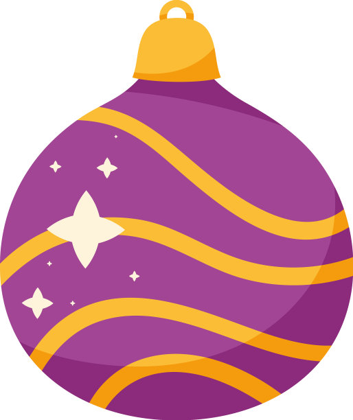 紫色圣诞球图片下载