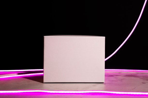 方形礼盒模型led霓虹灯图片下载