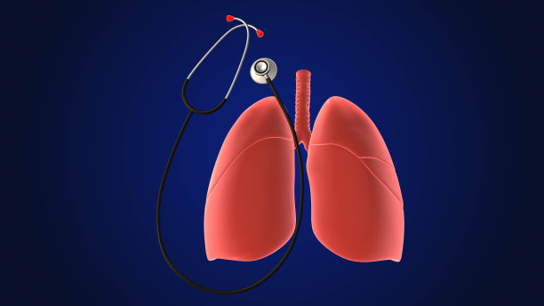 有肺部医学背景的听诊器图片下载