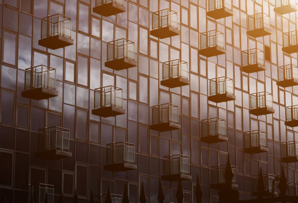 玻璃建筑窗户背景图片下载