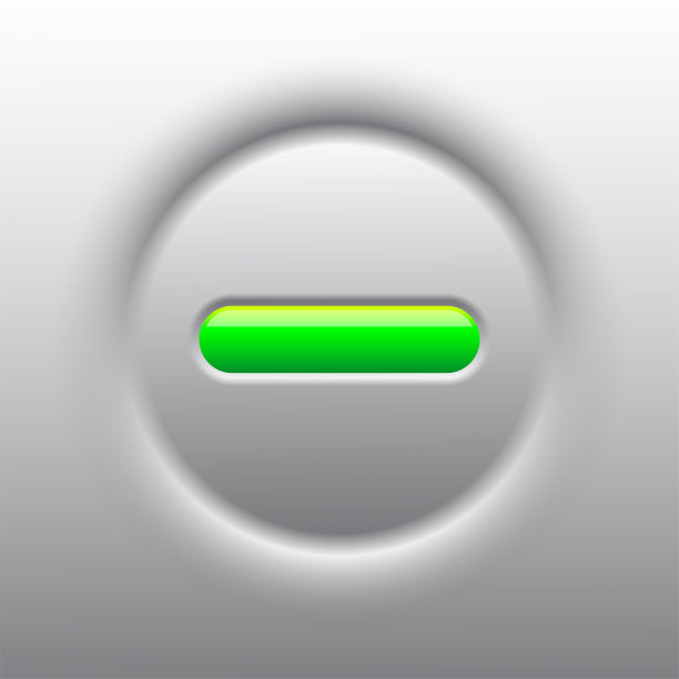 绿色按钮上，离开互联网在线技术通信未来链接网站矢量插图图片下载