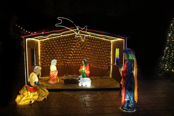 耶稣诞生的场景，马槽图片下载