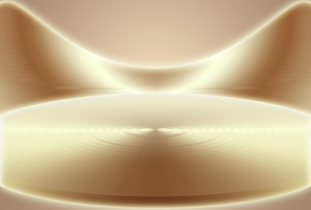 3D渲染黄金金属质感产品展示展示未来科技空间背景图片下载