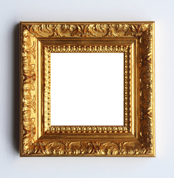 金色华丽的方形框架图片下载