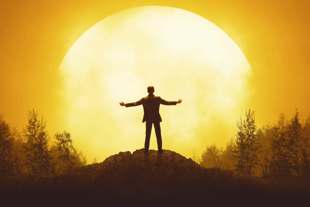 商人在上面的3d插图图片下载