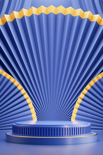 3d渲染中式站立舞台图片下载