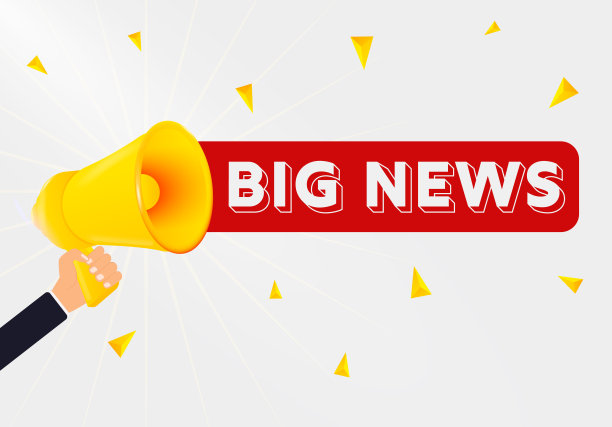 男子拿着扩音器和大新闻在黑板附近。寻求帮助图片下载