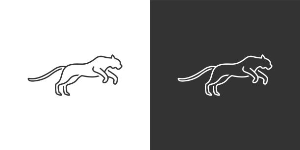 猎豹轮廓矢量标志设计。图片下载
