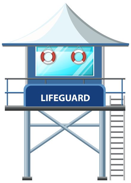 救生员塔卡通风格图片下载