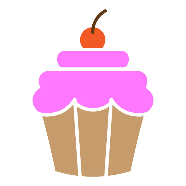 纸杯蛋糕图标线设计矢量插图隔离图片下载