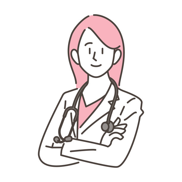 交叉双臂穿白大褂的女医生:职业转变或医生的概念[矢量插图]。图片下载