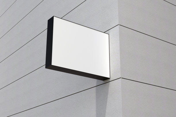 壁挂式标识立面板模型图片下载