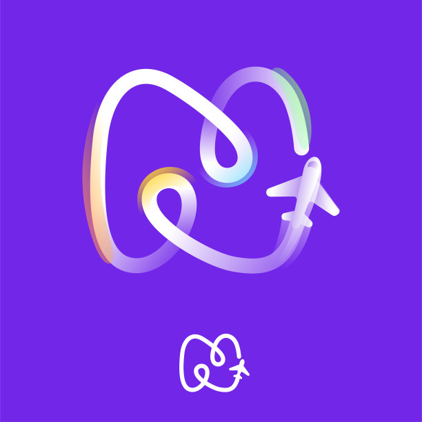 字母N标志的一个梯度线与平面图标和彩虹闪耀。重叠的多色徽章。图片下载