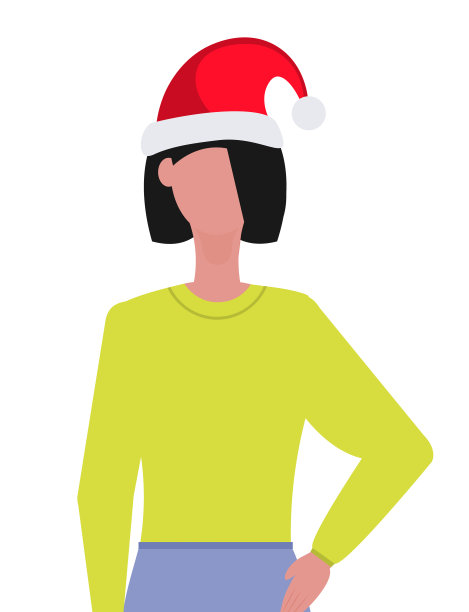 年轻的女人正在庆祝圣诞快乐图片下载