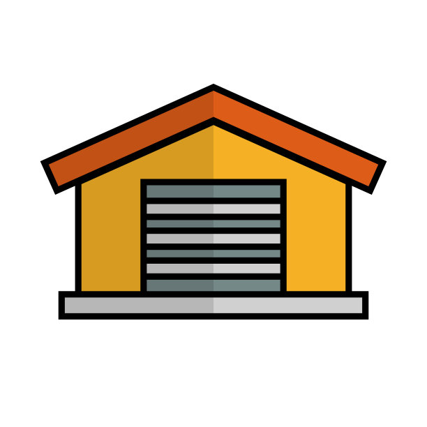 现代仓库图标。存储。向量。图片下载