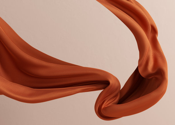飞行的面料元素，漂浮的围巾3d渲染，产品广告的时尚横幅图片下载