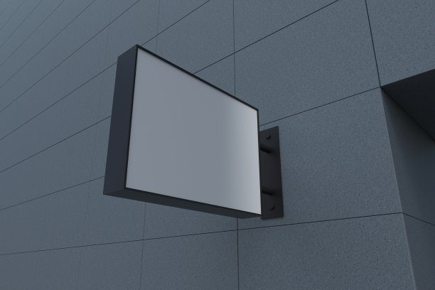 壁挂式标识立面板模型图片下载