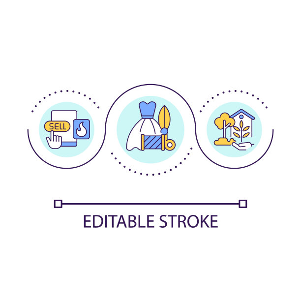 线上提供服务为金钱圈概念图标图片下载