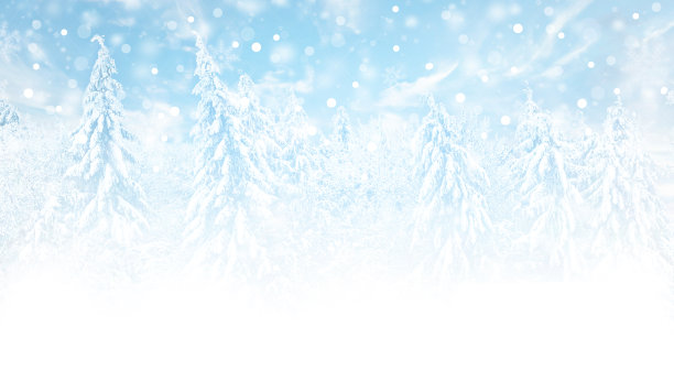 圣诞软蓝色背景与雪图片下载