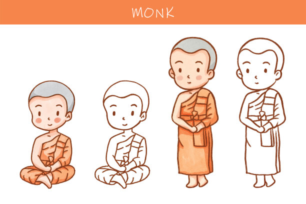 和尚卡通图片下载