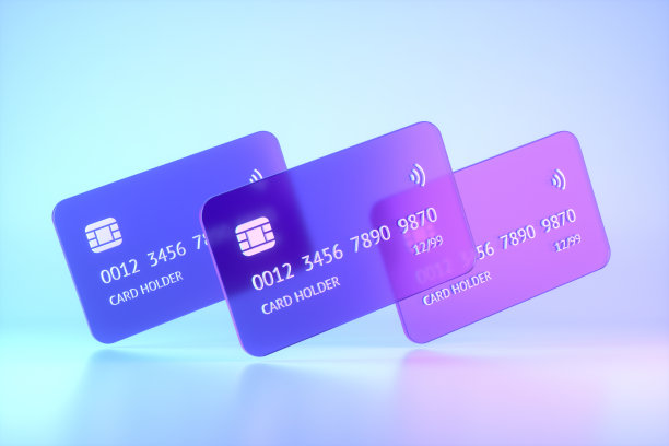 信用卡上的霓虹灯背景图片下载