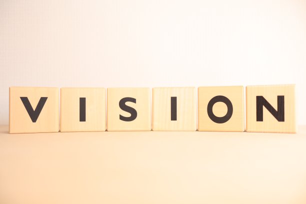 “VISION”字母木块图片下载