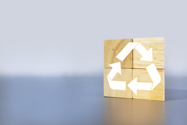 回收图标上的木盒浅灰色背景图片下载