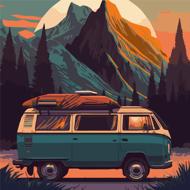 露营车中的自然艺术图片下载
