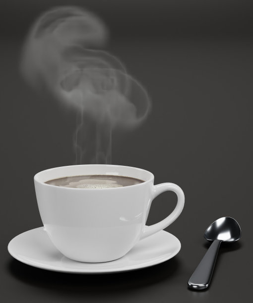 一杯咖啡的真实3D渲染图片下载