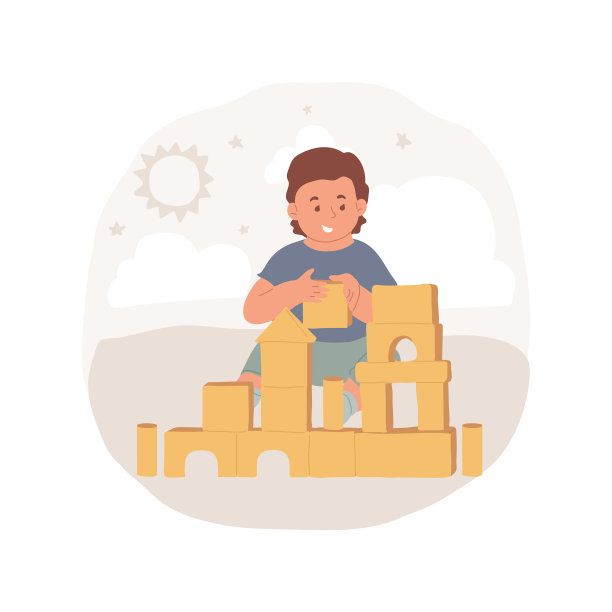 积木孤立的卡通图片下载