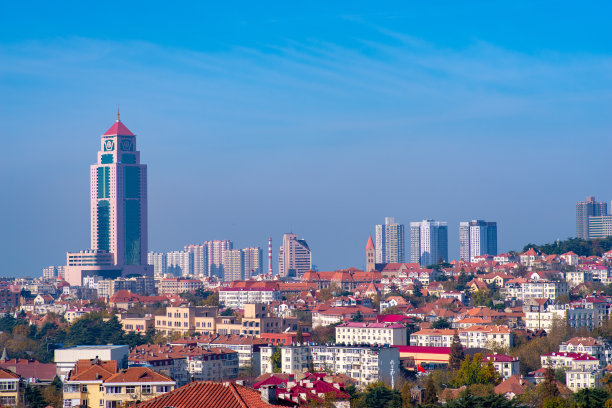 中国青岛的城市风光图片下载