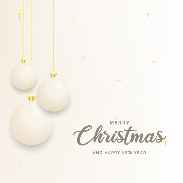 节日装饰白色和金色图片下载