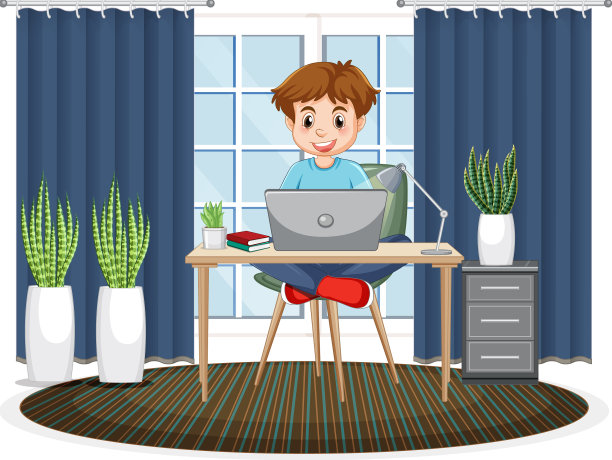 一个男人在笔记本电脑上浏览互联网图片下载