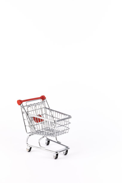 购物车孤立在白色上图片下载