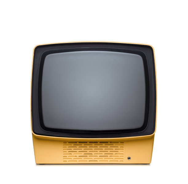 复古电视孤立的白色背景图片下载