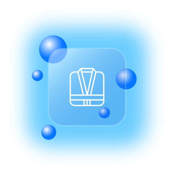 长袍图标。酒店，家庭，淋浴，生活，卫生，清洁，睡眠，布料，棉花。长袍的概念。Glassmorphism风格。矢量线图标的业务图片下载